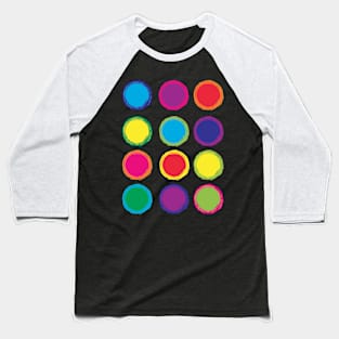 Circle Colorful Pattern Baseball T-Shirt